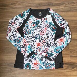 Kastel Denmark Women's Sun Shirt - Teal Paisley - L